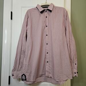 Coogi Luxe Men's 2XL Button Down 100% Cotton Dress Shirt